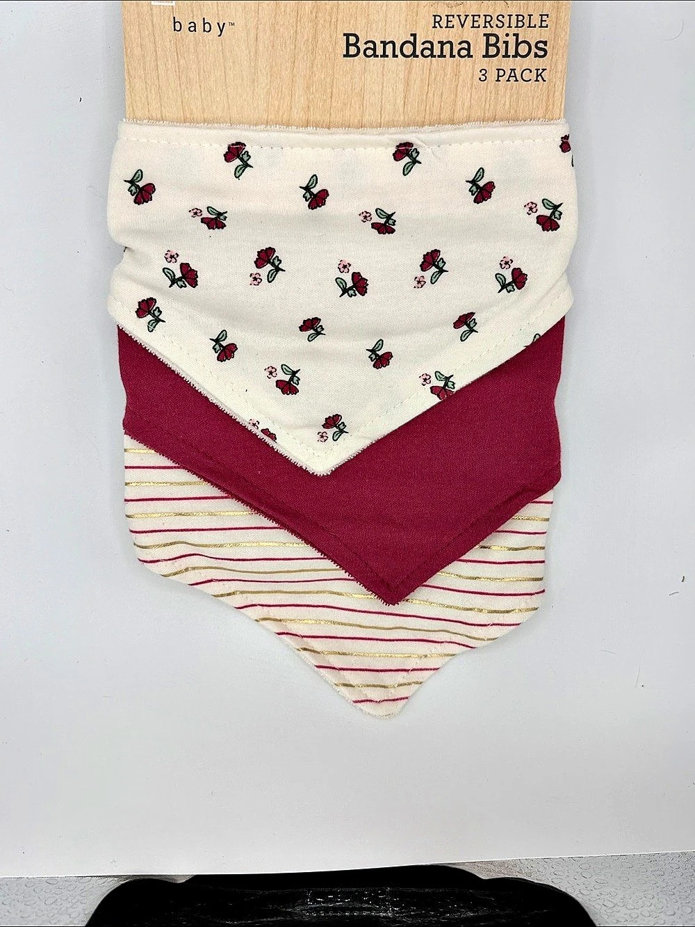 baby Reversible Bandana Bibs 3 Pack Floral Bandana Bibs 3 Pack NWT